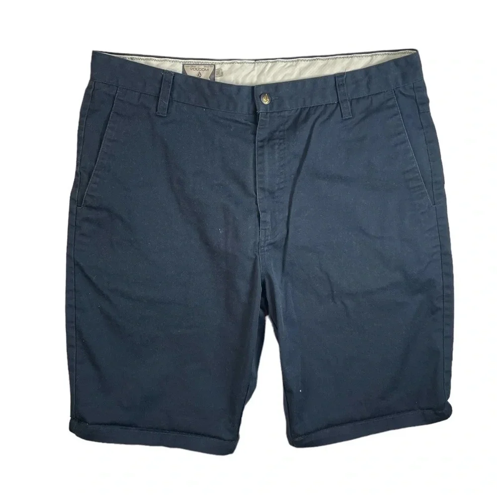 SH711 Mens VOLCOM Stone Skater Brand Logo Chino Shorts 36